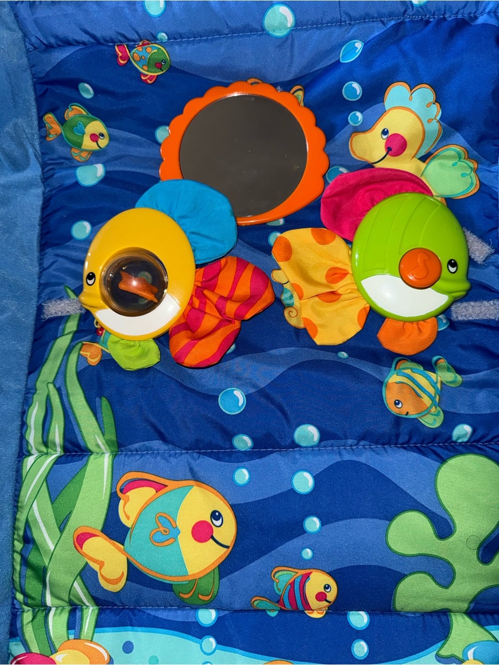 Blue & Green Ocean Play Gym for Babies - Interactive Tummy Time Mat - Picture 5 of 8